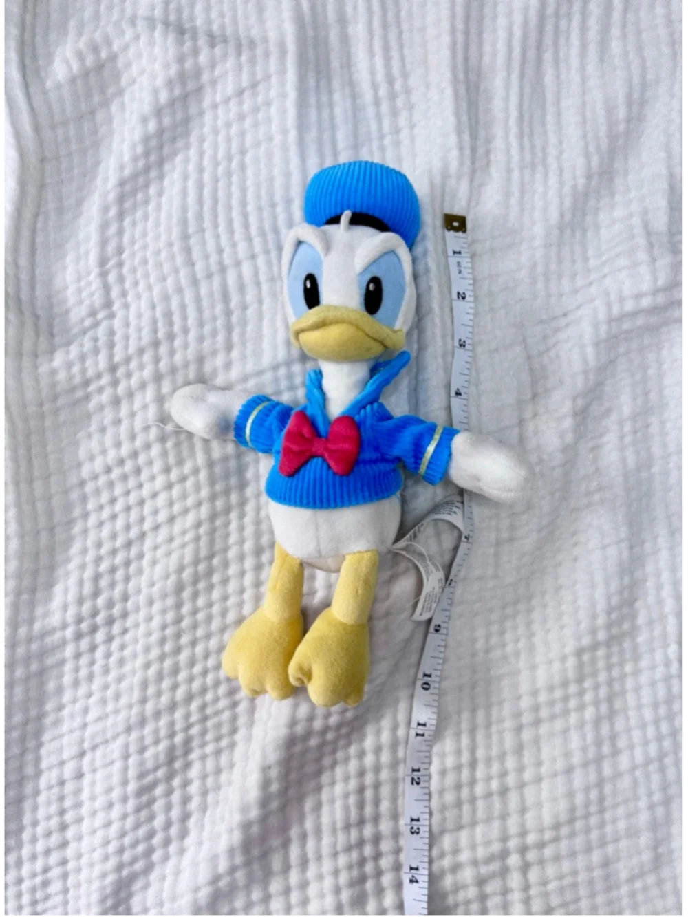 Disney Donald Duck Stuffed Animal One Size White Blue 10”